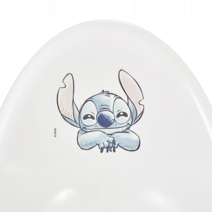 Rutschfeste Plattform, zweistufig, max. 120 kg, + Toilettensitzaufsatz + Stitch-Töpfchen