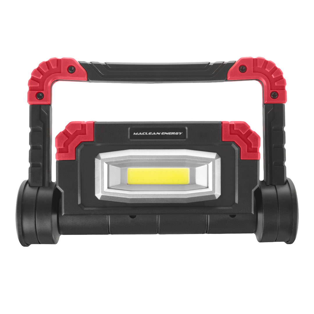 LED-Arbeitsleuchte COB Maclean, 300 lm, 3 Leuchtmodi, Farbtemperatur 6500 K, MCE439 2 Stück + 8x Varta Industrial AA-Batterien