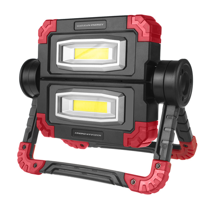 LED-Arbeitsleuchte COB Maclean, 300 lm, 3 Leuchtmodi, Farbtemperatur 6500 K, MCE439 2 Stück + 8x Varta Industrial AA-Batterien