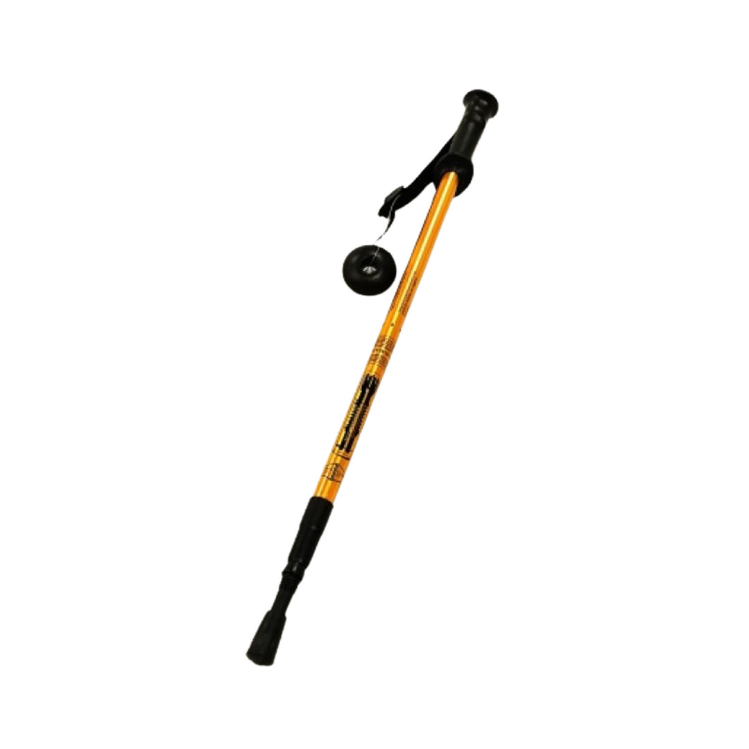Nordic Walking Stöcke aus Aluminium, 65–135 cm, teleskopisch, goldfarben
