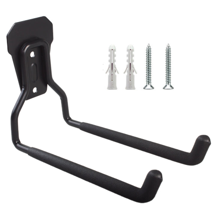 Maclean Wandhalterung/Aufhänger für Reifen, Gartengeräte, Leitern, Schläuche, Fahrräder, Stahl, max. Belastung 35 kg, MC-440, 2 Stück