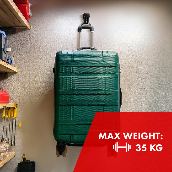Maclean Wandhalterung/Aufhänger für Reifen, Gartengeräte, Leitern, Schläuche, Fahrräder, Stahl, max. Belastung 35 kg, MC-440, 2 Stück