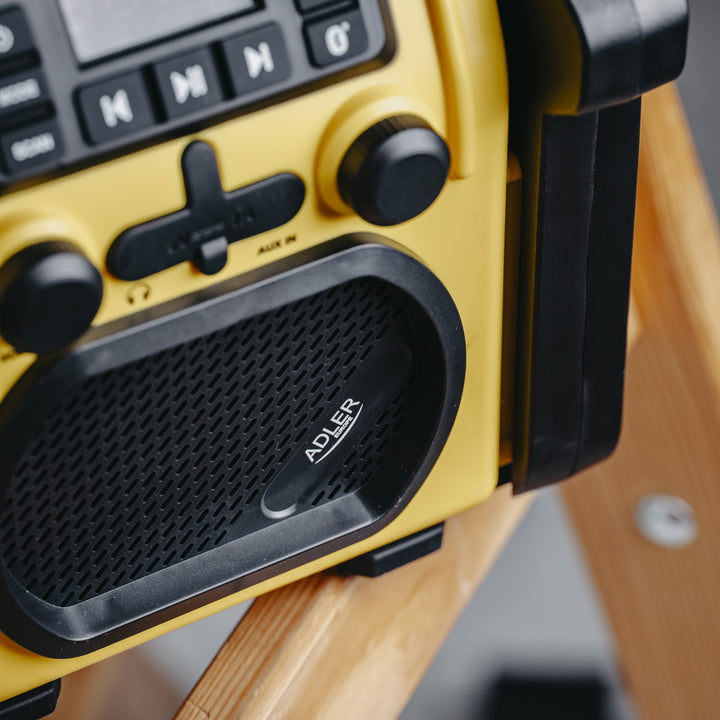 Baustellenradio Adler, Bluetooth 5.1, IPX 54, Leistung 10 W, AD 1911