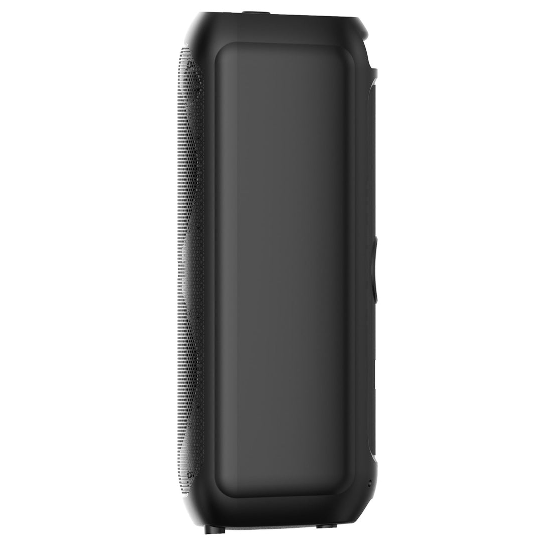 Großer Bluetooth-Lautsprecher, 120 W RMS/1400 W PMPO, zwei 8-Zoll-Lautsprecher, Equalizer, Karaoke-Funktion, MP3/microSD-Karten, USB, AUX, BT 5.3+EDR, Display, LED, integrierter Akku, Fernbedienung, MT3185