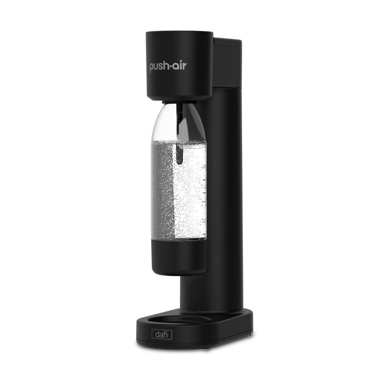 Dafi Push Air Karbonisator, Farbe: Schwarz, im Lieferumfang enthalten: 2 Flaschen à 0,7 l und eine CO₂-Kartusche