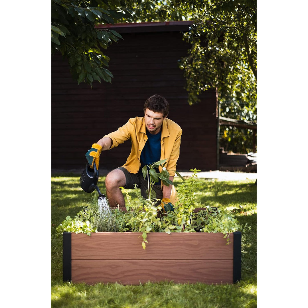 Gartenumrandung Keter Maple, Kunststoff, Farbe Braun, Maße 106 x 106 x 32 cm, witterungsbeständig, 249299