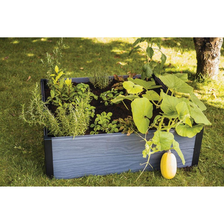 Gartenumrandung Keter Maple, Kunststoff, Farbe grau, Maße 106 x 106 x 32 cm, witterungsbeständig, 249298