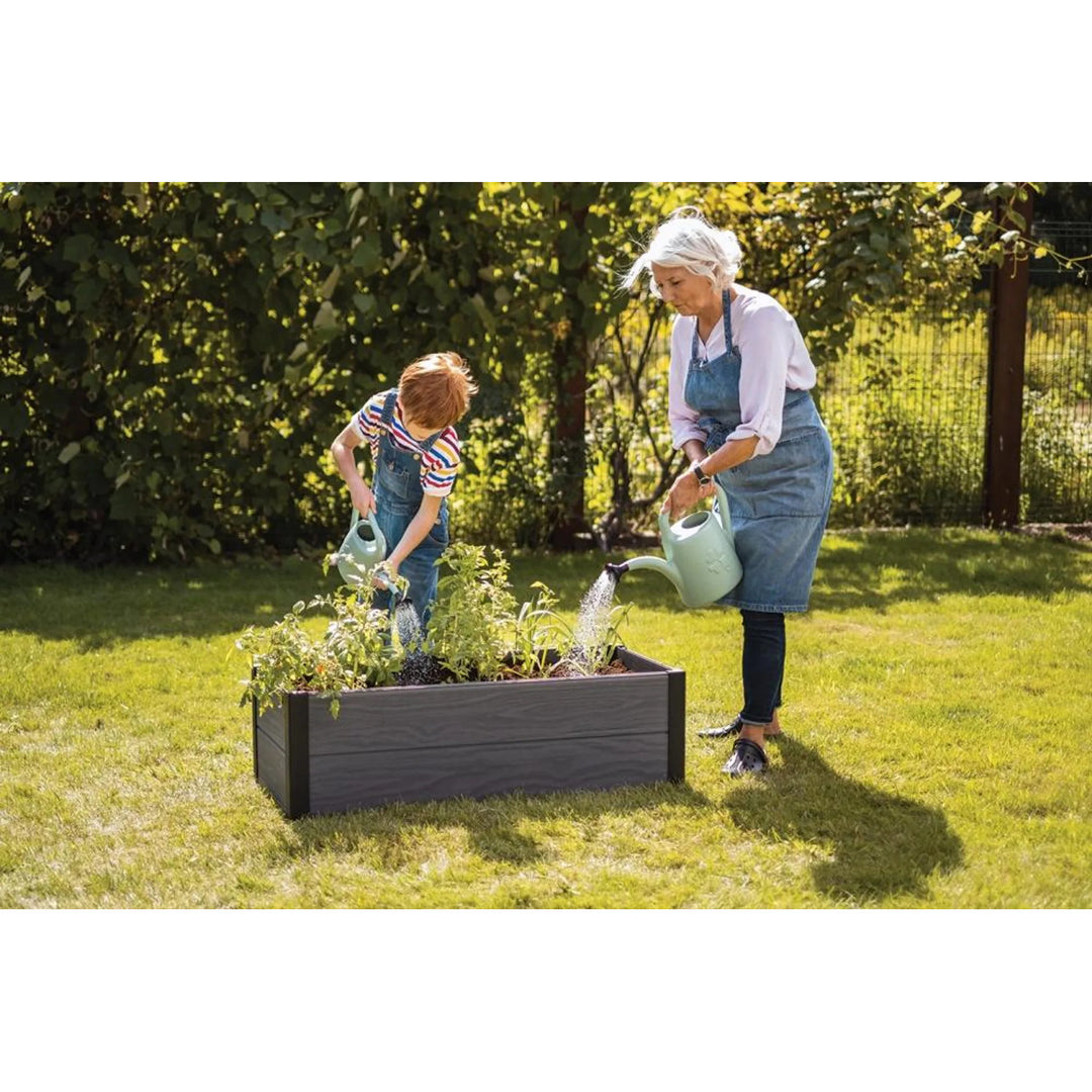 Gartenumrandung Keter Maple, Kunststoff, Farbe grau, Maße 106 x 50 x 32 cm, witterungsbeständig, 249296