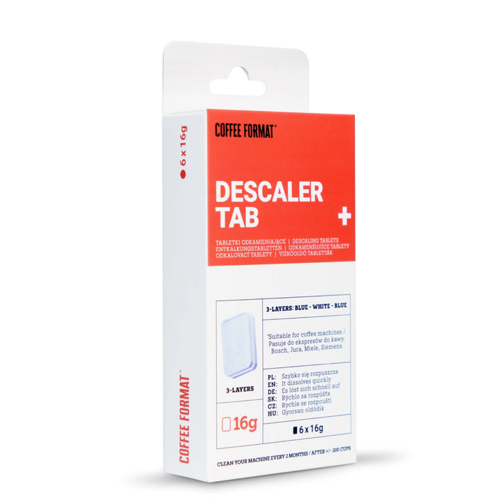 Entkalkungstabletten für Kaffeemaschinen, Coffee Format Descaler Tab+ 6x16g