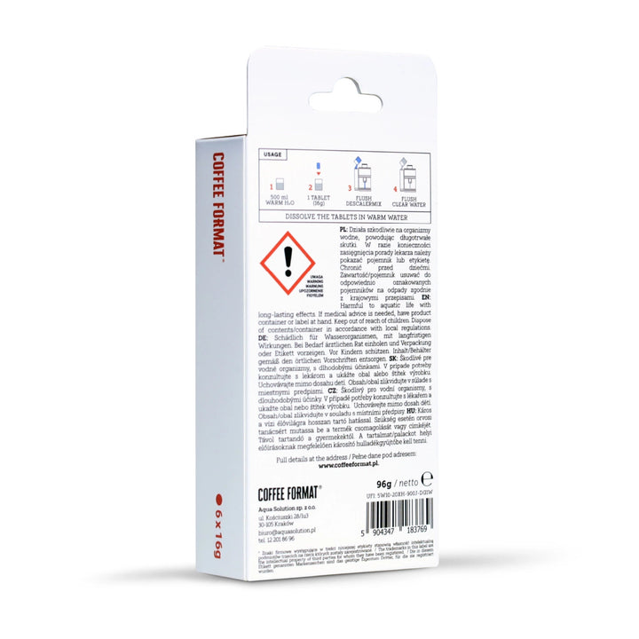 Set mit Reinigungstabletten für Kaffeemaschinen, 2-Phase Cleaning TABS+ 40 x 3,5 g + Entkalkungstabletten für Kaffeemaschinen, Descaler Tab+ 6 x 16 g