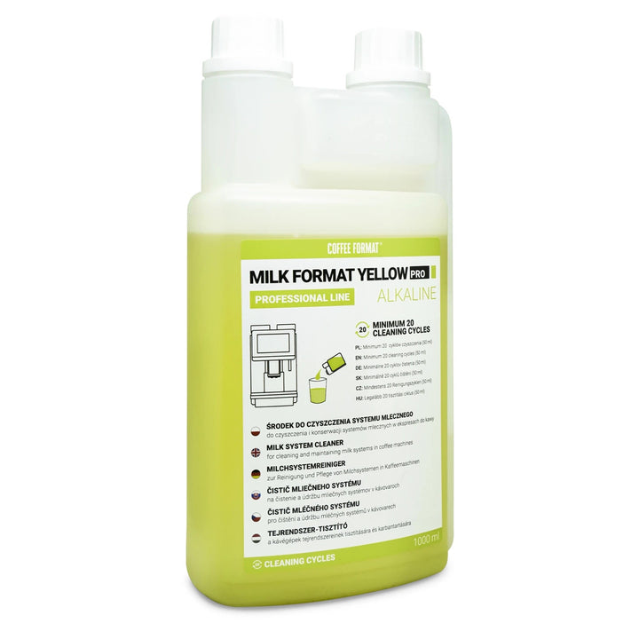Reinigungsmittel für das Milchsystem 2x1 l, Coffee Format MILK FORMAT YELLOW PRO
