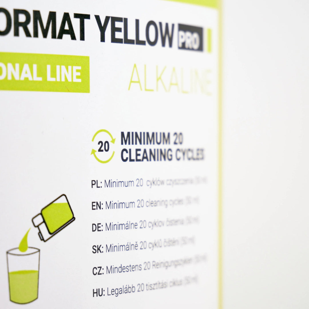 Reinigungsmittel für das Milchsystem 2x1 l, Coffee Format MILK FORMAT YELLOW PRO