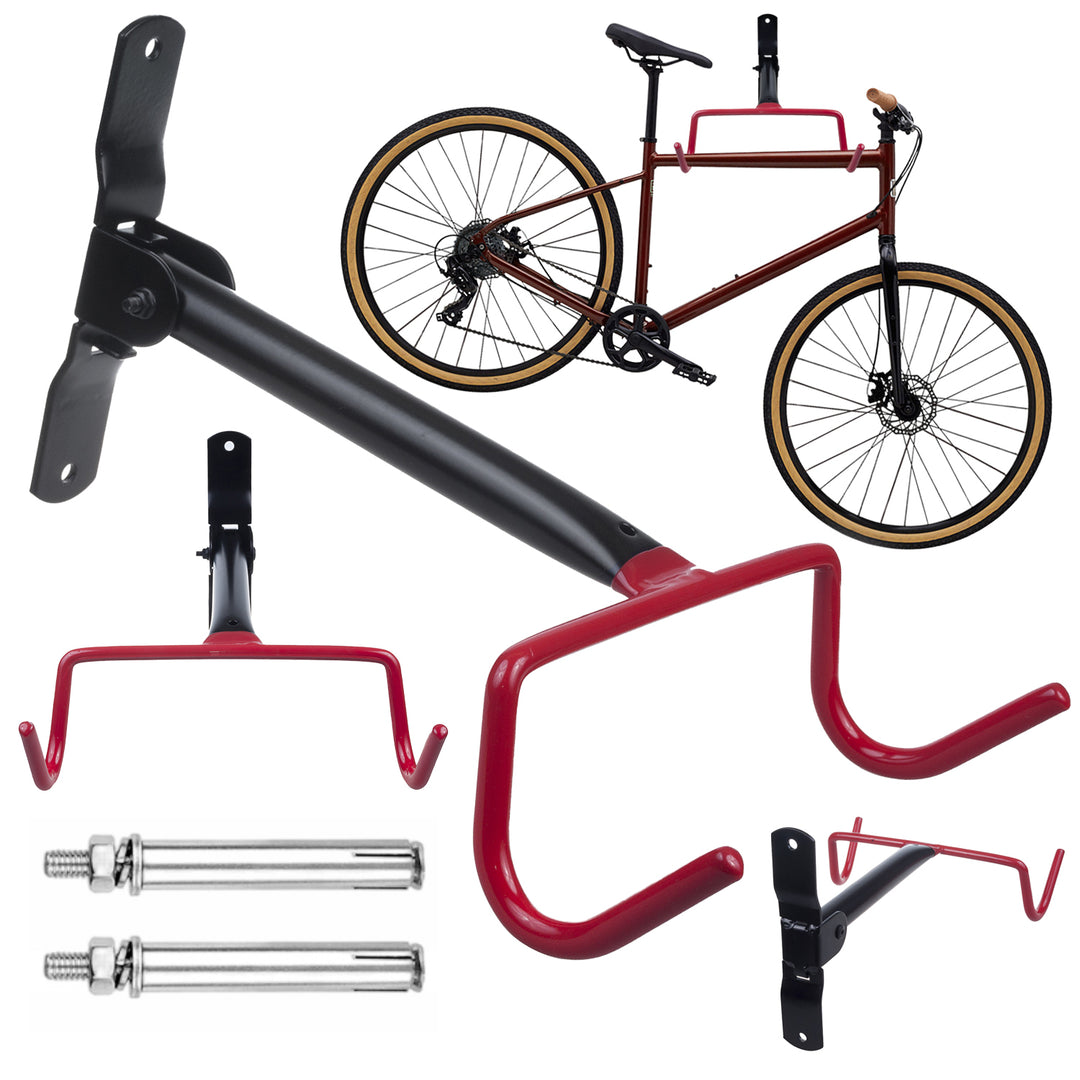 Maclean Fahrradhalterung / Wandhalterung, horizontal, Stahl, max. Belastbarkeit 30 kg, MC-430, 2 Stück