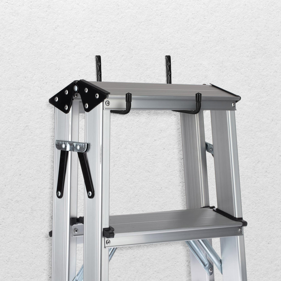 4er-Set Maclean-Wandhalterungen für Reifen, Räder, Leitern, Fahrräder, aus Stahl, max. Belastbarkeit 22 kg/Halterung, MC-488