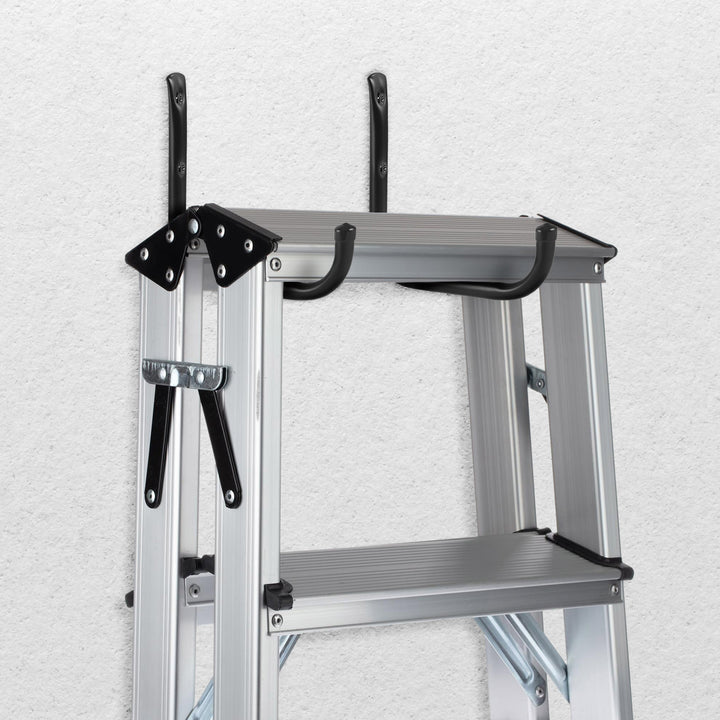 4er-Set Maclean-Wandhalterungen für Reifen, Räder, Leitern, Fahrräder, aus Stahl, max. Belastbarkeit 22 kg/Halterung, MC-487