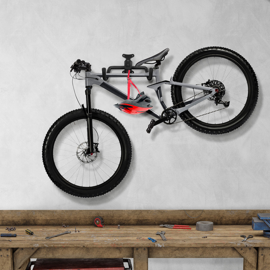 Maclean Fahrrad-Wandhalterung, horizontal, Stahl, max. Belastbarkeit 30 kg, MC-484, 3 Stück