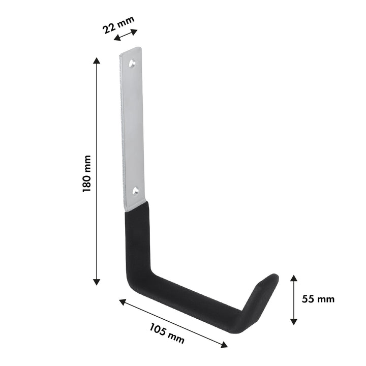 Maclean Wandhalterung für Reifen, Räder, Leitern, Fahrräder, aus Stahl, max. Belastbarkeit 10 kg, MC-480, 3 Stück