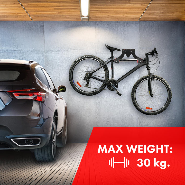 Maclean Fahrrad-Wandhalterung, Stahl, max. Belastbarkeit 30 kg, MC-449, 4 Stück
