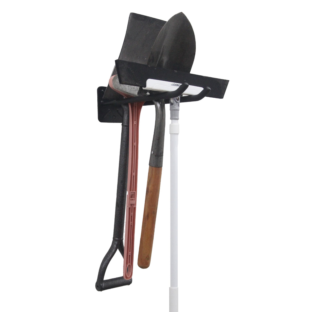 4er-Set Maclean-Wandhalterungen für Werkzeuge, Räder, Leitern, Fahrräder, aus Stahl, max. Belastbarkeit 70 kg, MC-436