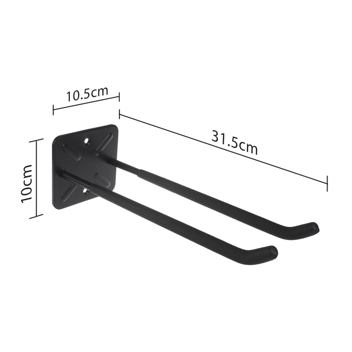 4er-Set Maclean-Wandhalterungen für Werkzeuge, Räder, Leitern, Fahrräder, aus Stahl, max. Belastbarkeit 70 kg, MC-436