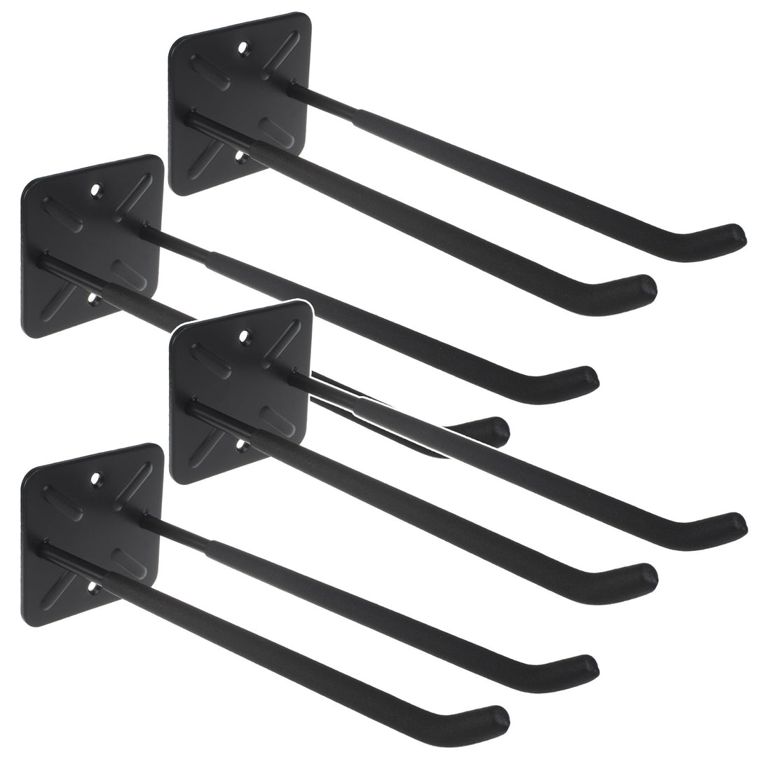 4er-Set Maclean-Wandhalterungen für Werkzeuge, Räder, Leitern, Fahrräder, aus Stahl, max. Belastbarkeit 70 kg, MC-436