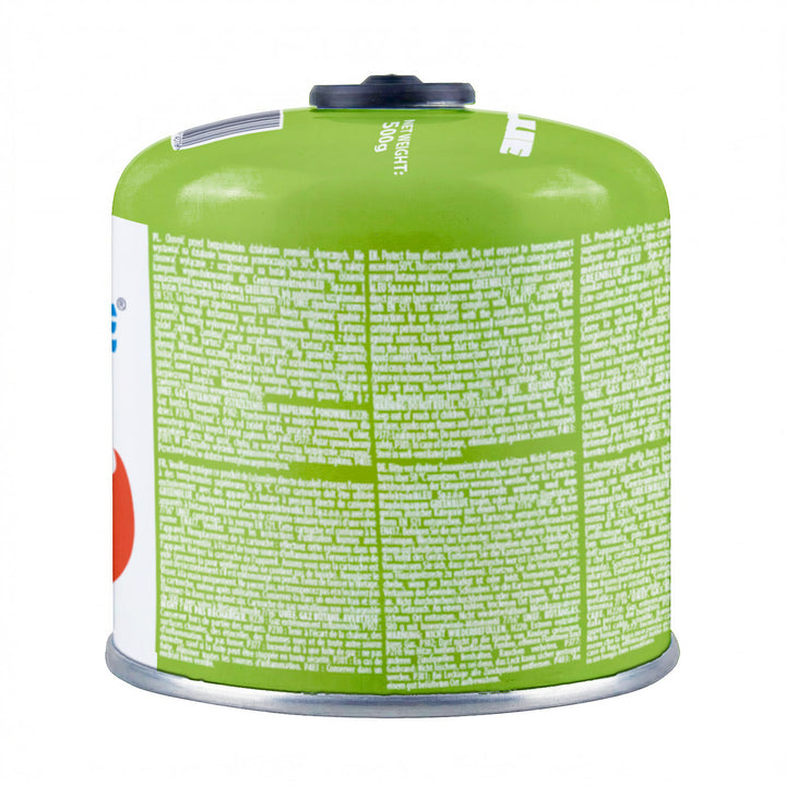 24 Gaspatronen à 500 g GreenBlue. Zertifizierung: Pi 0437, gemäß EN 417, Butan-Propan, Einsatzbereich -10 °C bis +40 °C, Gewindeventil 7/16'' GB499