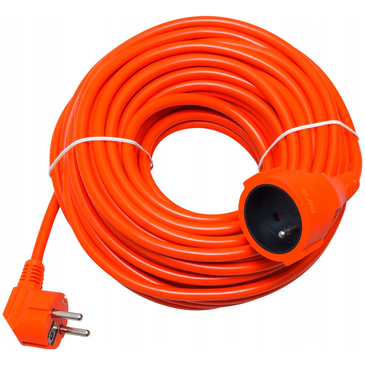 Blow-Verlängerungskabel, Farbe: Orange, Länge: 50 m, geerdete Steckdose, PR-160