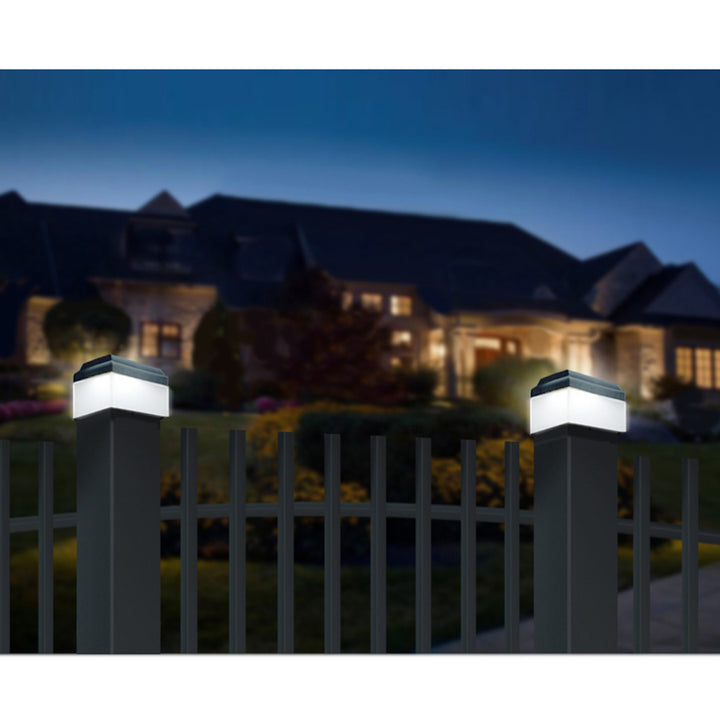 GreenBlue LED-Solarleuchte für Pfosten, 60 x 60 mm, Briefumschlag-Abdeckung, GB126, 2 Stück