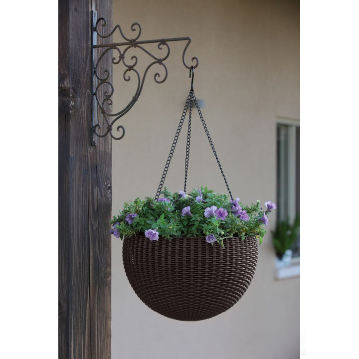 Hängender Blumentopf Keter Sphere Planter, Farbe: Braun, 5 Stück
