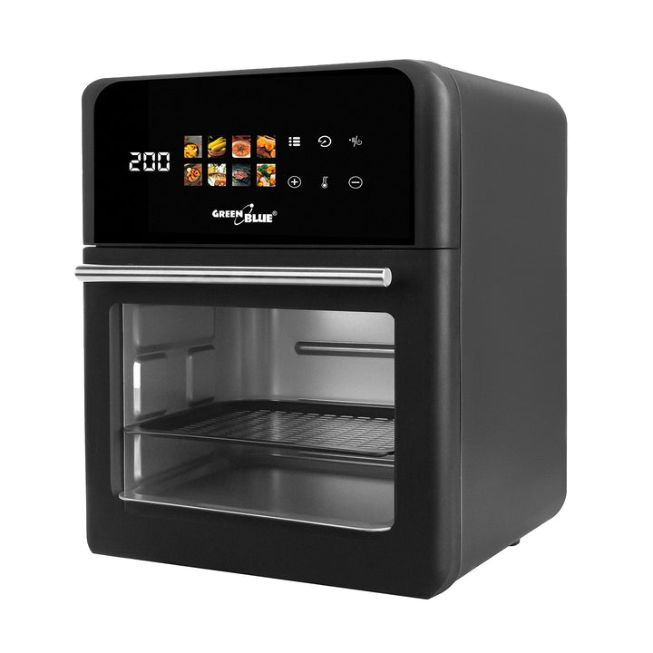 GreenBlue AIR FRYER Heißluftfritteuse, 1800 W, 10 l Fassungsvermögen, 8 Programme, Zubehör, Timer, GB950 + 100 Stück 16-cm-Papierbeutel