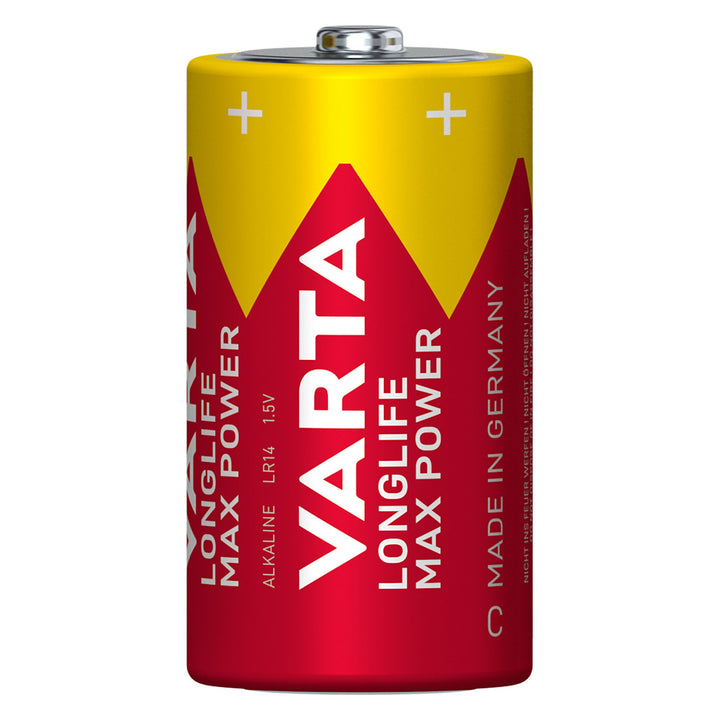 4x R-14-Batterie (R14 C), 1,5 V, Alkali, Varta Longlife Max Power