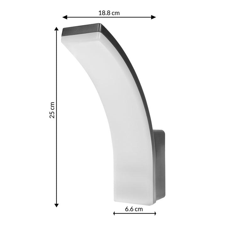 Maclean LED-Leuchte, Farbe: Grau, 20 W, IP65, 2750 lm, Lichtfarbe: Neutralweiß (4000 K), MCE511 GR, 2 Stück