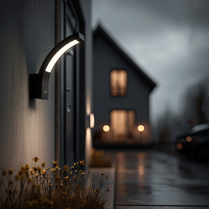Maclean LED-Fassadenleuchte, 800 lm, IP54, 10 W, Tageslichtweiß (4000 K), Farbe: Schwarz, MCE343 B, 2 Stück