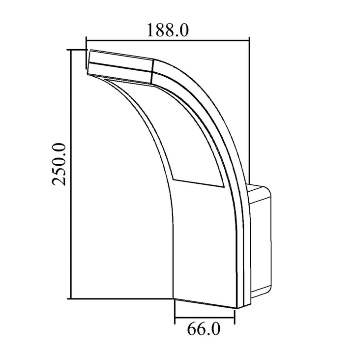 Maclean LED-Fassadenleuchte, 800 lm, IP54, 10 W, Tageslichtweiß (4000 K), silberfarben, MCE343 SV, 2 Stück