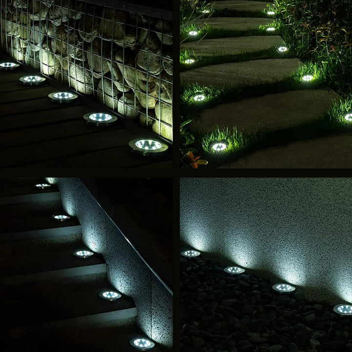 Maclean IP44 Solar-LED-Garten-Einfahrtsleuchte, 12 SMD-LEDs, 4000 K, Ni-MH 600 mAh, 0,7 W, MCE318, 4 Stück