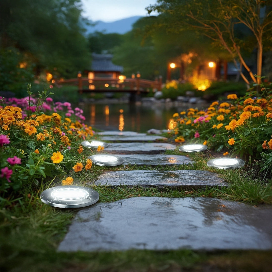 Maclean IP44 Solar-LED-Garten-Einfahrtsleuchte, 12 SMD-LEDs, 4000 K, Ni-MH 600 mAh, 0,7 W, MCE318, 4 Stück
