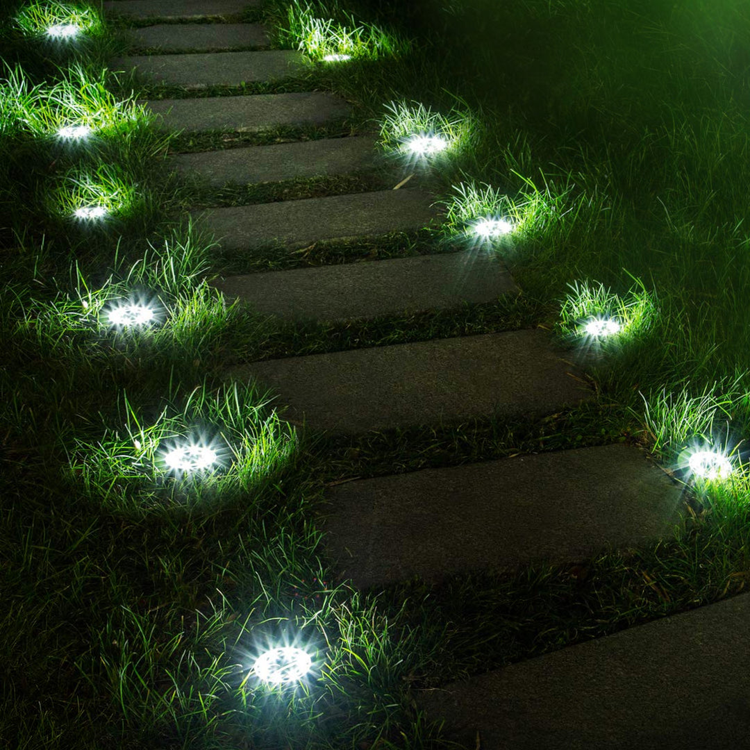 Maclean IP44 Solar-LED-Garten-Einfahrtsleuchte, 12 SMD-LEDs, 4000 K, Ni-MH 600 mAh, 0,7 W, MCE318, 4 Stück