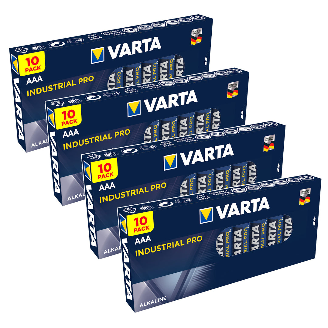 40x R-03 LR03 AAA Alkalibatterie Varta Industrial 4003