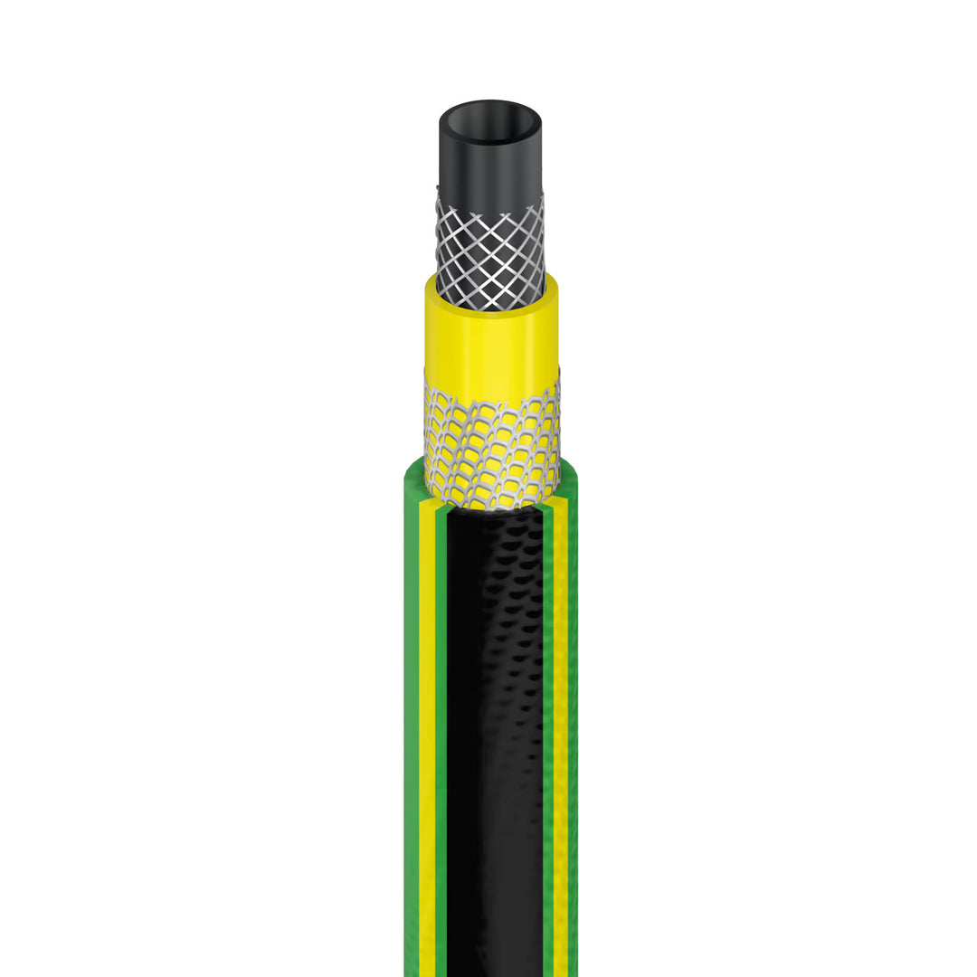 Schlauchwagen Cellfast Aluplus 1/2" 60 m + Gartenschlauch Cellfast Green ATS2 1/2" 25 m + Set mit geradem Sprühkopf Cellfast Basic 1/2"