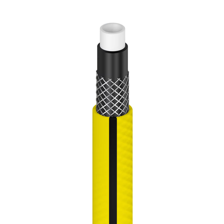 Cellfast Aluplus Schlauchwagen 1/2" 60 m + Cellfast 4YELLOW Gartenschlauch 1/2" 50 m + Set mit Cellfast Basic Sprühkopf 1/2"