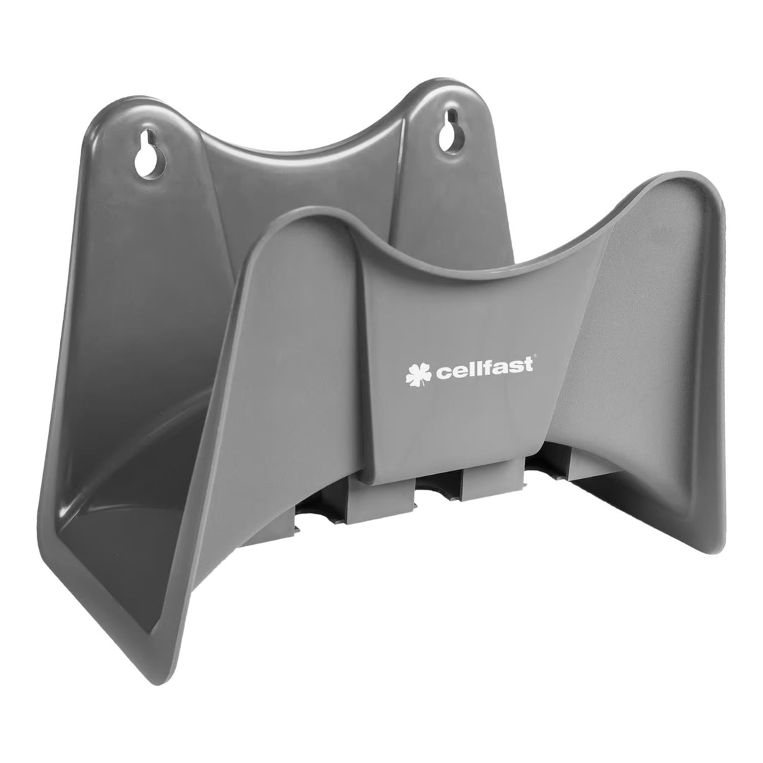 Cellfast Quattro Gartenschlauch 1/2" 25 m + Cellfast Schlauchhalter (grau) + Set mit Cellfast Basic Geradstrahl-Sprinkler 1/2"