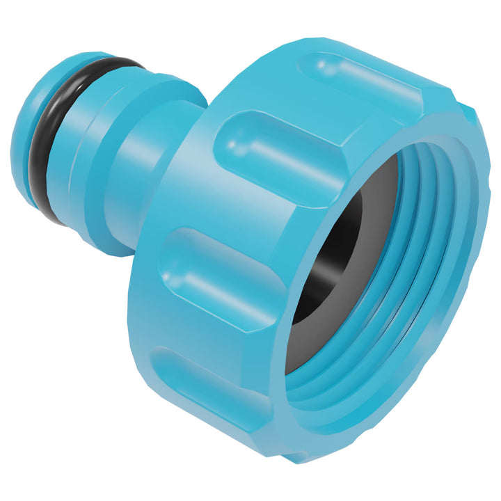 Cellfast Economic Gartenschlauch 1/2" 30 m + Ständer, Anschluss mit 3/4"-Innengewinde, Durchgangs- und Anschlag-Schnellkupplung 1/2" + gerader Sprühkopf Cellfast Economic