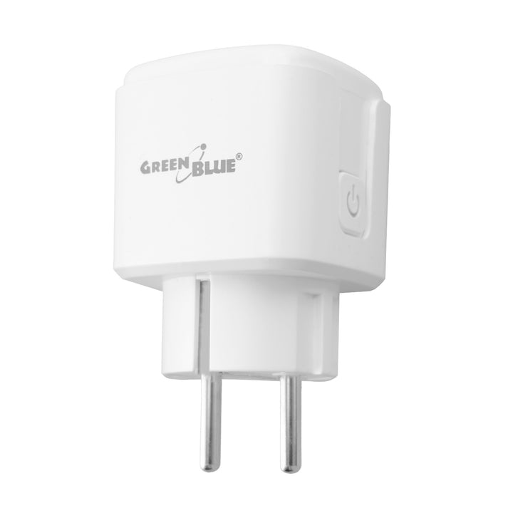 Ferngesteuerte WLAN-Steckdose von GreenBlue, Android/iOS/Alexa/Google Home, Timer, Leistungsmesser, max. 16 A/3840 W, GB735 W, 2 Stück