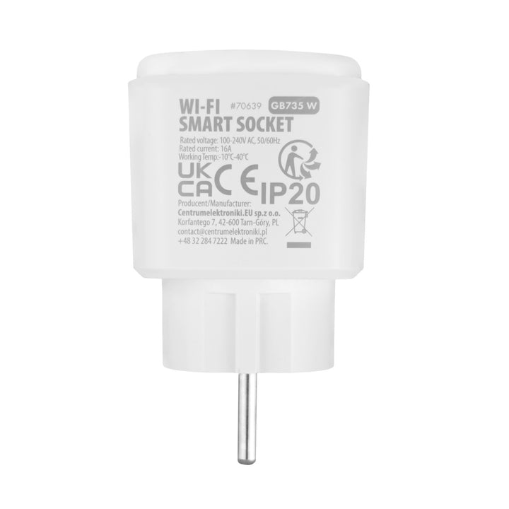 Ferngesteuerte WLAN-Steckdose von GreenBlue, Android/iOS/Alexa/Google Home, Timer, Leistungsmesser, max. 16 A/3840 W, GB735 W, 2 Stück