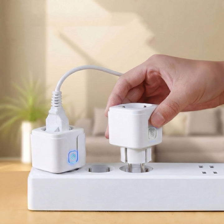 Ferngesteuerte WLAN-Steckdose von GreenBlue, Android/iOS/Alexa/Google Home, Timer, Leistungsmesser, max. 16 A/3840 W, GB735 W, 2 Stück