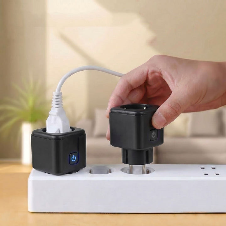 Ferngesteuerte WLAN-Steckdose von GreenBlue, Android/iOS/Alexa/Google Home, Timer, Leistungsmesser, max. 16 A/3840 W, GB735 B, 2 Stück