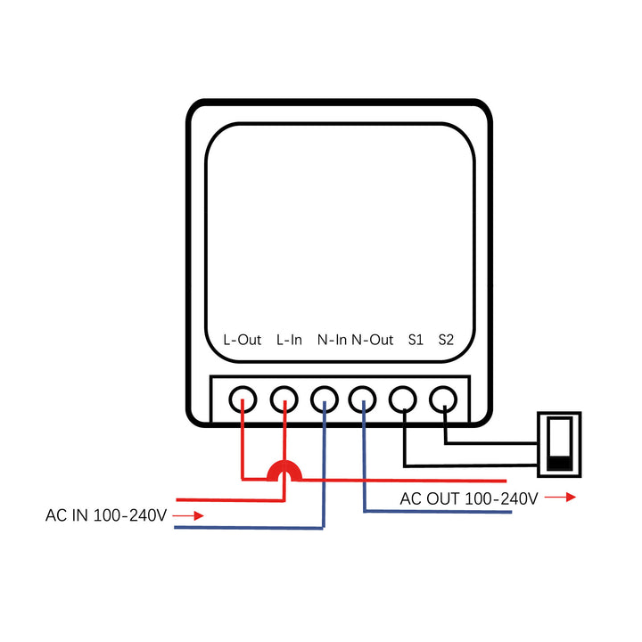 GreenBlue WLAN-Einbaurelais, Android/iOS/Alexa/Google Home, 100–240 V AC, 50/60 Hz, max. 16 A, für LED 150 W, GB739, 4 Stück
