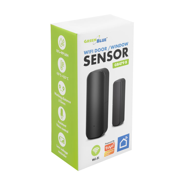 Drahtloser Reed-Schalter / WLAN-Öffnungssensor von GreenBlue, Android/iOS, für Türen / Fenster, 3,0 V DC, LR03x2, GB479 B, 2 Sets