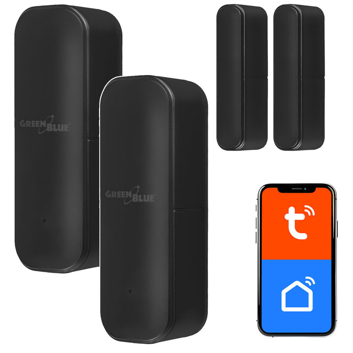 Drahtloser Reed-Schalter / WLAN-Öffnungssensor von GreenBlue, Android/iOS, für Türen / Fenster, 3,0 V DC, LR03x2, GB479 B, 2 Sets