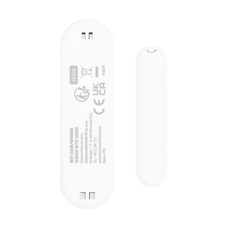 Drahtloser Reed-Schalter / WLAN-Öffnungssensor von GreenBlue, Android/iOS, für Türen / Fenster, 3,0 V DC, LR03x2, mit Alarm, GB478, 2 Sets